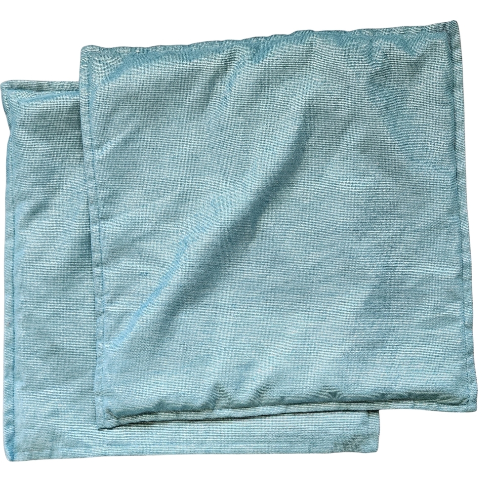 Teal 20 X 20 Pillow With Iridescent Stripes - Set of 2